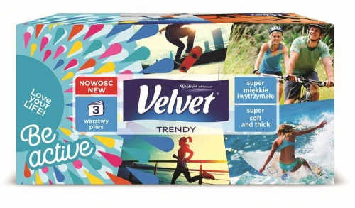 Chusteczki higieniczne Velvet 120 120 szt (Paradise)