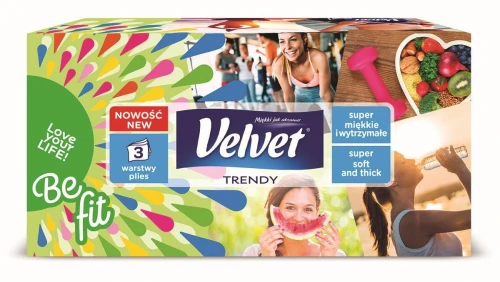 Chusteczki higieniczne Velvet 120 120 szt (Paradise)