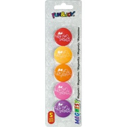 Magnes Fun&amp;Joy Kwiaty okrągły - mix śr. 29 mm