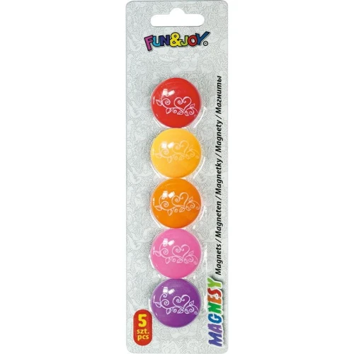 Magnes Fun&amp;Joy Kwiaty okrągły - mix śr. 29 mm