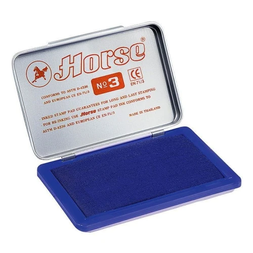 Poduszka do stempli Horse Nr 3 niebieska 90 mm x 51 mm (140-1028)