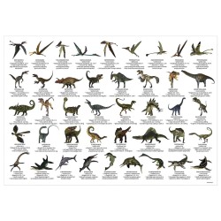 Podkład na biurko Derform dinozaury - biała 340 mm x 500 mm (POEDN)