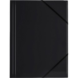 Teczka kartonowa na gumkę Tetis A4 kolor: czarny 350 g 320 mm x 240 mm (BT600-V)