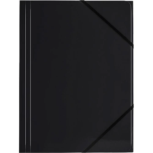 Teczka kartonowa na gumkę Tetis A4 kolor: czarny 350 g 320 mm x 240 mm (BT600-V)