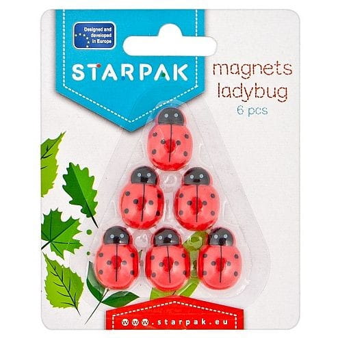 Magnes Starpak biedronki - czerwony 15 mm x 25 mm (438886)