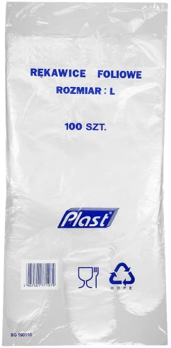 Rękawiczki jednorazowe Plast L 100 szt
