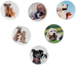 Magnes Fun&amp;Joy PIES I KOT okrągły - mix śr. 30 mm