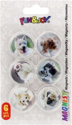 Magnes Fun&amp;Joy PIES okrągły - mix śr. 30 mm