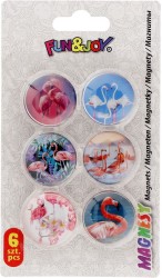 Magnes Fun&amp;Joy FLAMINGI okrągły - mix śr. 30 mm