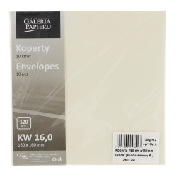 Koperta Galeria Papieru gładki - kremowy 160 mm x 160 mm (280329)