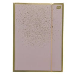 Teczka kartonowa na gumkę Interdruk SATIN GOLD 1 A4+ kolor: złoty 400 g