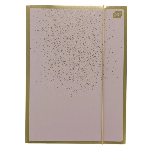 Teczka kartonowa na gumkę Interdruk SATIN GOLD 1 A4+ kolor: złoty 400 g