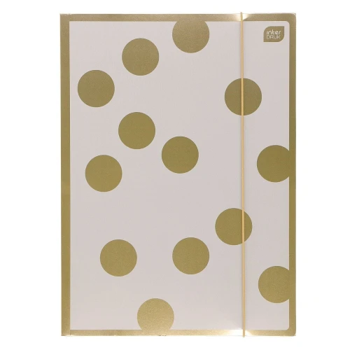 Teczka kartonowa na gumkę Interdruk SATIN GOLD 3 A4 kolor: mix