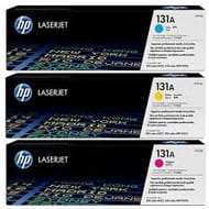 Zestaw trzech tonerów HP 131A do LaserJet Pro M251/276 | 3 x 1 800 str. | CMY