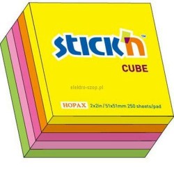 Notes samoprzylepny Stick'n Sticken mix 250k 50 mm x 50 mm (21203)