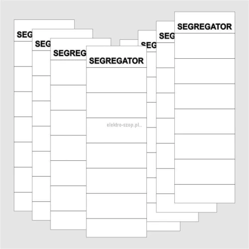 Etykiety opisowe do segregatora Warta NALEPKA NA SEGREGATOR - biały 60 mm x 190 mm (350-008)