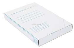 Teczka z szerokim grzbietem na gumkę Bigo box40 A4 kolor: biały (0063)