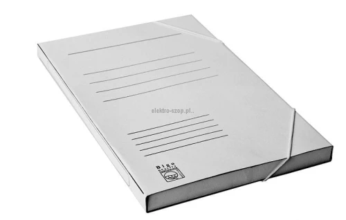 Teczka z szerokim grzbietem na gumkę Bigo box20 A4 kolor: biały (0065)