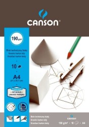 Blok techniczny Canson A4 biały 190g 10k 210 mm x 297 mm (400015145)
