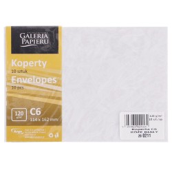 Koperta Galeria Papieru róże C6 - biała 114 mm x 162 mm (280211)