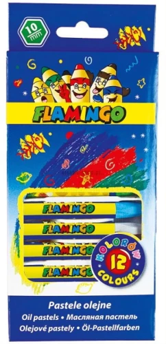 Pastele olejne Flamingo sześciokątne 12 kol. (359926)
