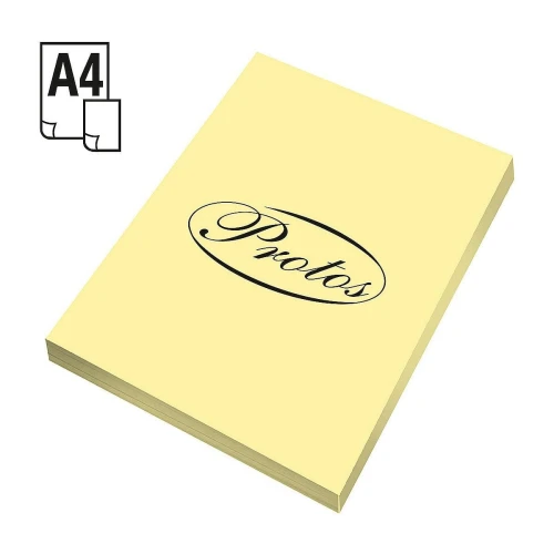 Papier kolorowy Protos A4 - żółty jasny 80 g