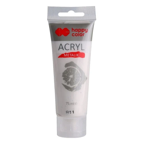 Farba akrylowa Happy Color pastelowa kolor: srebrny 75 ml (HA 7370 0075-811)