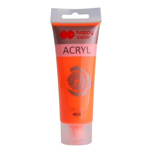 Farba akrylowa Happy Color fluo kolor: pomarańczowa 75 ml (HA 7370 0075-401)