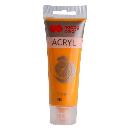 Farba akrylowa Happy Color kolor: żółty ciemny 75 ml (HA 7370 0075-16)