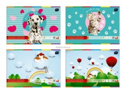 Zeszyt papierów kolorowych Interdruk samoprzylepny B4 170g 8k 250 mm x 350 mm (ZEPKB4SP)