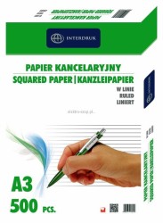 Papier kancelaryjny Interdruk A3 linia 297 mm x 420 mm (PAKAL)