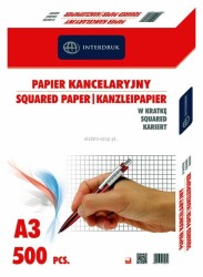 Papier kancelaryjny Interdruk A3 krata 297 mm x 420 mm (PAKA)