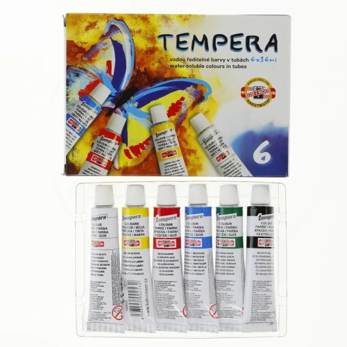 Farba tempera Koh-I-Noor kolor: mix 16 ml 6 kol.