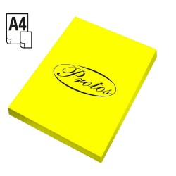 Papier kolorowy Protos fluo A4 - żółty 75 g