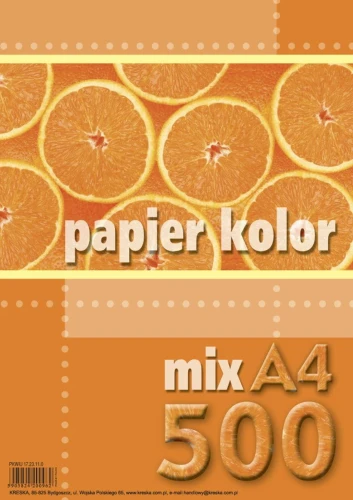 Papier kolorowy Kreska A4 - mix 80 g