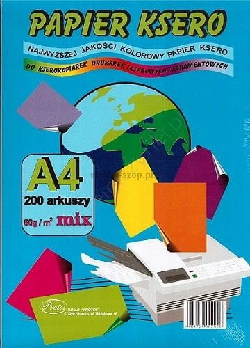 Papier kolorowy Protos A4 - mix 80 g