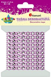 Taśma ozdobna Titanum Craft-Fun Series z kryształkami biskupi 4 mm 1,5 m (0,5x150cm)