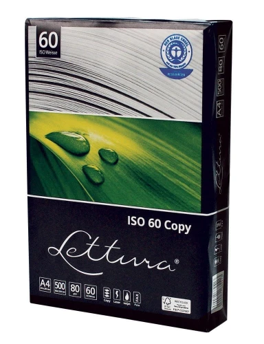 Papier ksero Lettura ekologiczny A4 - biały 500k. 80 g (xba4lett80gISO60)