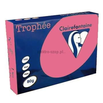 Papier kolorowy Trophee kolorowy A4 - różowy intensywny 80 g (xca41771)