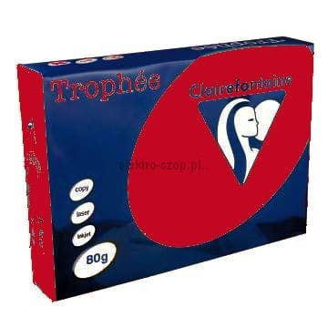 Papier kolorowy Trophee kolorowy A4 - wiśniowy 80 g (xca41782)