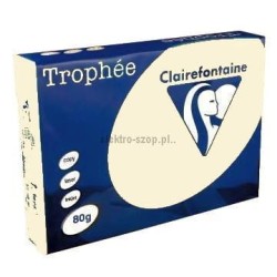 Papier kolorowy Trophee kolorowy A4 - kremowy 80 g (xca41787)