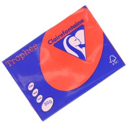 Papier kolorowy Trophee kolorowy A4 - czerwony koralowy 80 g (xca48175)