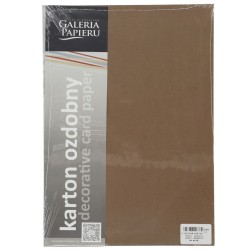 Papier ozdobny (wizytówkowy) Galeria Papieru kraft brązowy A4 - brązowy 275 g (204418)