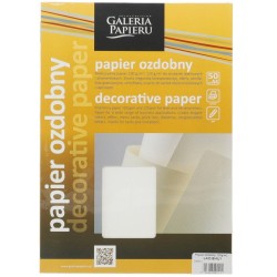 Papier ozdobny (wizytówkowy) Galeria Papieru laid biały A4 - biały 120 g (206001)