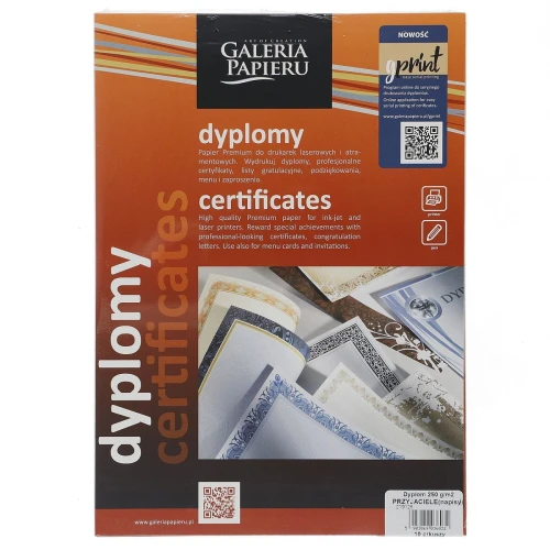 Dyplom Galeria Papieru przyjaciele napisy A4 250 g