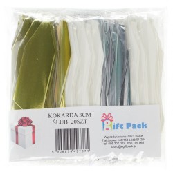 Kokarda Gift Pack 3CM METAL.ślub 3 mm (hurt 38)