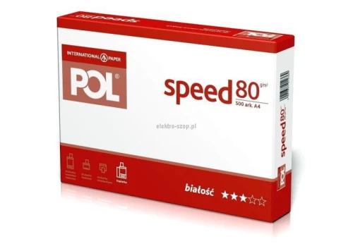 Papier ksero International Paper POL speed A4 - biały 500k. 80 g 210 mm x 297 mm