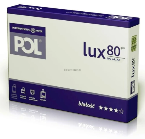 Papier ksero International Paper POL lux A3 - biały 500k. 80 g