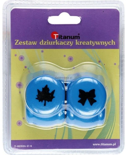 Dziurkacz ozdobny Titanum Craft-Fun Series wzór nr 4 (30+69E) liść klonu + kokardka (T-8202A-2-4)