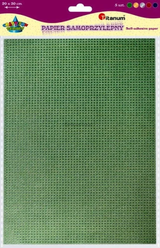 Papier metalizowany Titanum Craft-Fun Series samoprzylepny glamour - mix kol. 200 mm x 300 mm (ZT001)